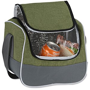Additional Image 1 - a green and grey bag with a clear window
