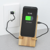 View Image 3 of 4 of Bamboo Wireless Charger Phone Stand