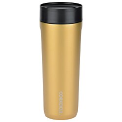 a gold and black tumbler