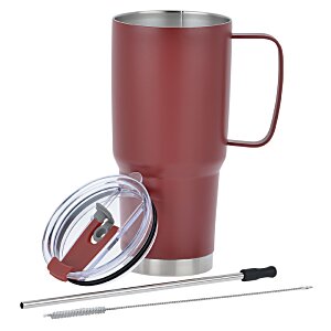 Additional Image 4 - a red and silver tumbler