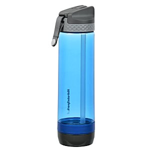 Additional Image 2 - a blue water bottle with a black cap