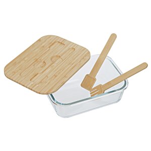 Additional Image 2 - a glass container with a lid and wooden utensils