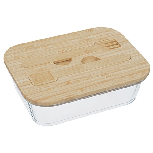Additional Image 1 - a plastic container with a wooden lid