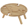 View Image 2 of 5 of Bamboo Portable Wine & Cheese Table