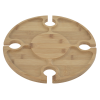 View Image 3 of 5 of Bamboo Portable Wine & Cheese Table