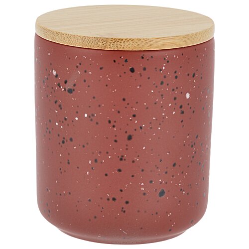 Additional Image 1 - a red container with a wooden lid