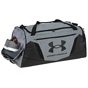 Additional Image 1 - a grey and black duffel bag