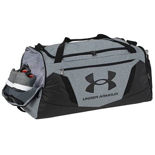 Additional Image 1 - a grey and black duffel bag
