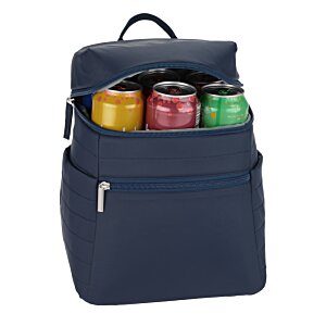 Additional Image 1 - a blue backpack with several cans inside