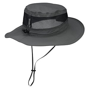 Additional Image 1 - a black hat with a mesh around the top