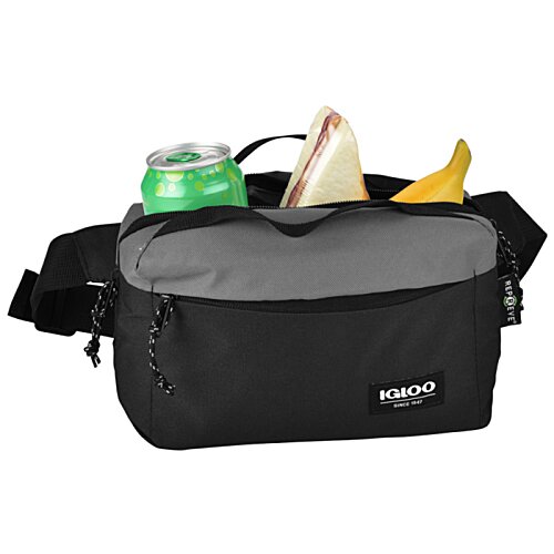 Additional Image 3 - a black and grey bag with food in it