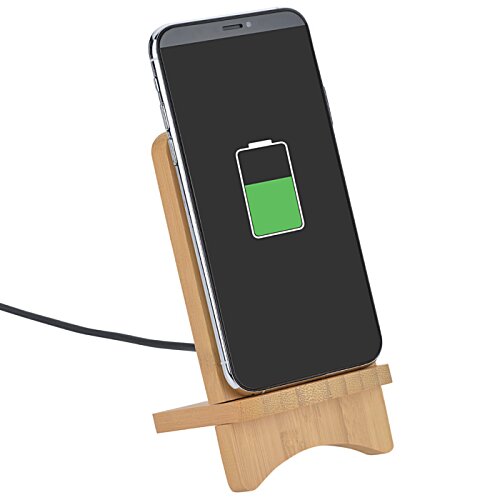 SCX Bamboo Light-Up Logo Wireless Charger Image 3 of 6