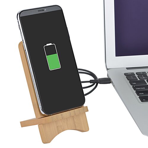 SCX Bamboo Light-Up Logo Wireless Charger Image 4 of 6
