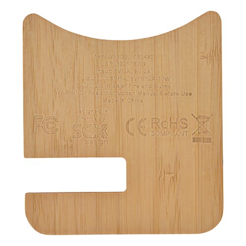 SCX Bamboo Light-Up Logo Wireless Charger Image 6 of 6