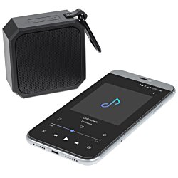 a black cell phone and a black box