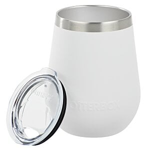 Additional Image 2 - a white cup with silver rim