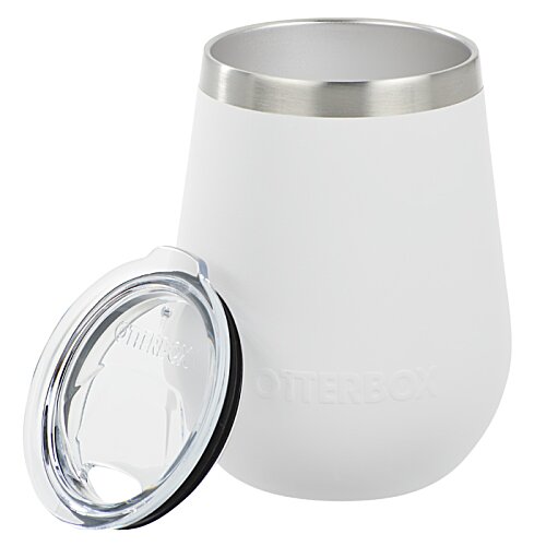 Additional Image 2 - a white cup with silver rim