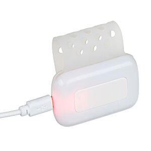 Additional Image 4 - a white object with a red light