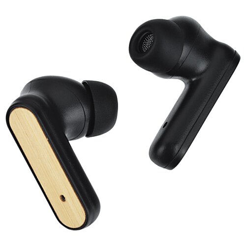 Additional Image 3 - a pair of black earbuds