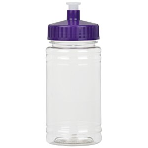Additional Image 1 - a plastic water bottle with a purple lid