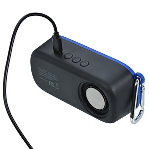 Additional Image 5 - a black and blue speaker with a cord