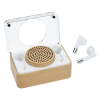View Image 6 of 9 of Block Party Bamboo Speaker and True Wireless Ear Buds