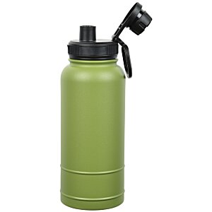 Additional Image 2 - a green water bottle with a black lid