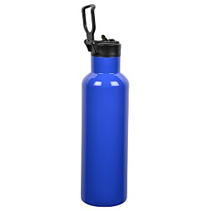 Additional Image 2 - a blue water bottle with a black lid