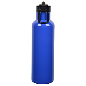 Additional Image 3 - a blue water bottle with a black lid