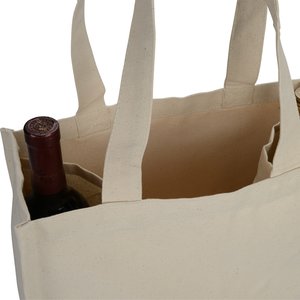 Additional Image 1 - a white bag with a bottle of wine inside