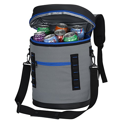 Additional Image 1 - a grey cooler with a black strap