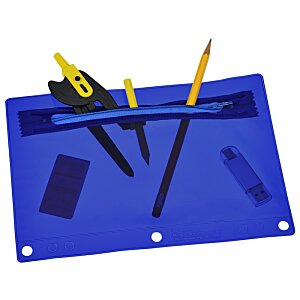 Additional Image 1 - a blue board with pencils and a pencil sharpener