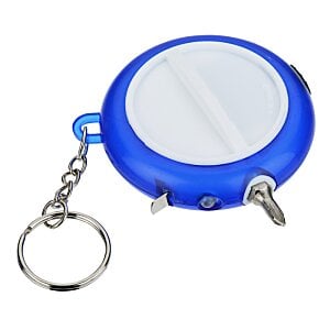 Additional Image 4 - a blue and white round object with a key chain