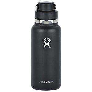 Additional Image 2 - a black water bottle with a white logo