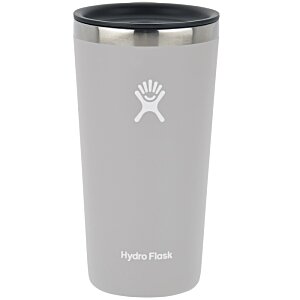 Additional Image 1 - a grey tumbler with a white ribbon on it