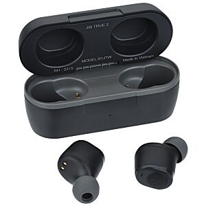 Additional Image 4 - a black earbuds in a case