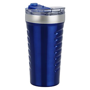 Additional Image 1 - a blue and silver tumbler