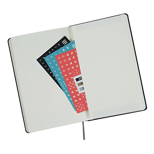 Additional Image 4 - a white notebook with a red and blue cover