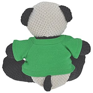 Additional Image 1 - a stuffed panda bear wearing a green shirt