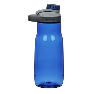 Additional Image 2 - a blue water bottle with a grey lid