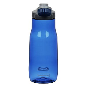Additional Image 3 - a blue water bottle with a black lid