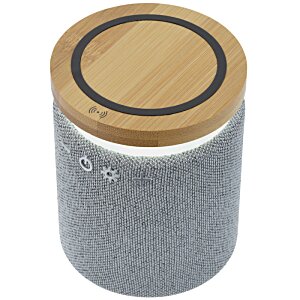 Additional Image 2 - a round grey cylinder with a brown lid