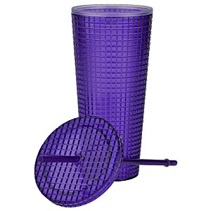 Additional Image 1 - a purple cup with a straw