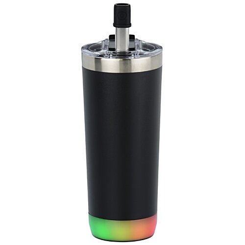 Additional Image 8 - a black and silver cylindrical object with a green and red light