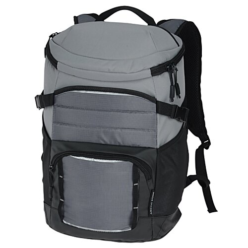 Additional Image 4 - a grey backpack with black straps