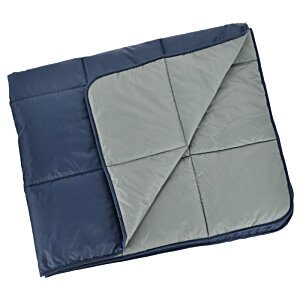 Additional Image 1 - a blue and grey blanket