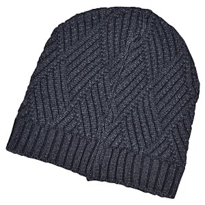 Additional Image 2 - a black knit hat on a white background