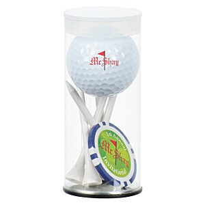 Additional Image 2 - a white golf balls in a clear plastic container