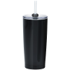 Additional Image 1 - a black plastic cup with a straw
