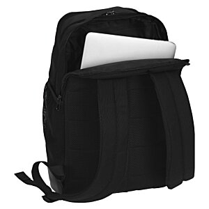 Additional Image 4 - a black backpack with a white paper inside
